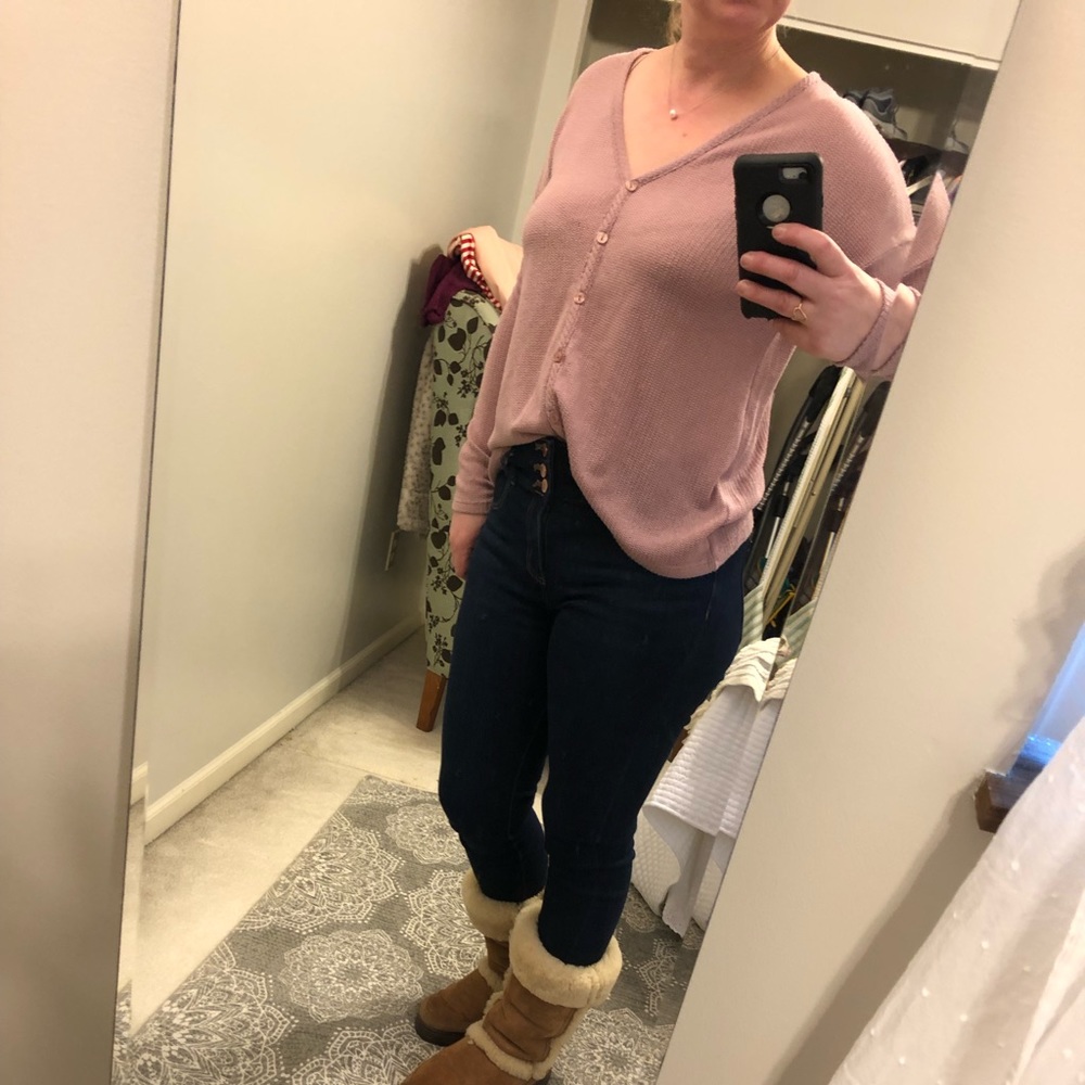 Blush colored boutique top